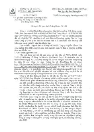 Công ty cổ phần Đầu tư Khu công nghiệp Dầu khí Long Sơn (Mã chứng khoán PXL) công bố thông tin Văn bản giải trình nguyên nhân và đưa ra phương án khắc phục trạng thái chứng khoán diện cảnh báo.